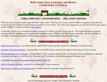Tablet Screenshot of cemeteries.txbell.net
